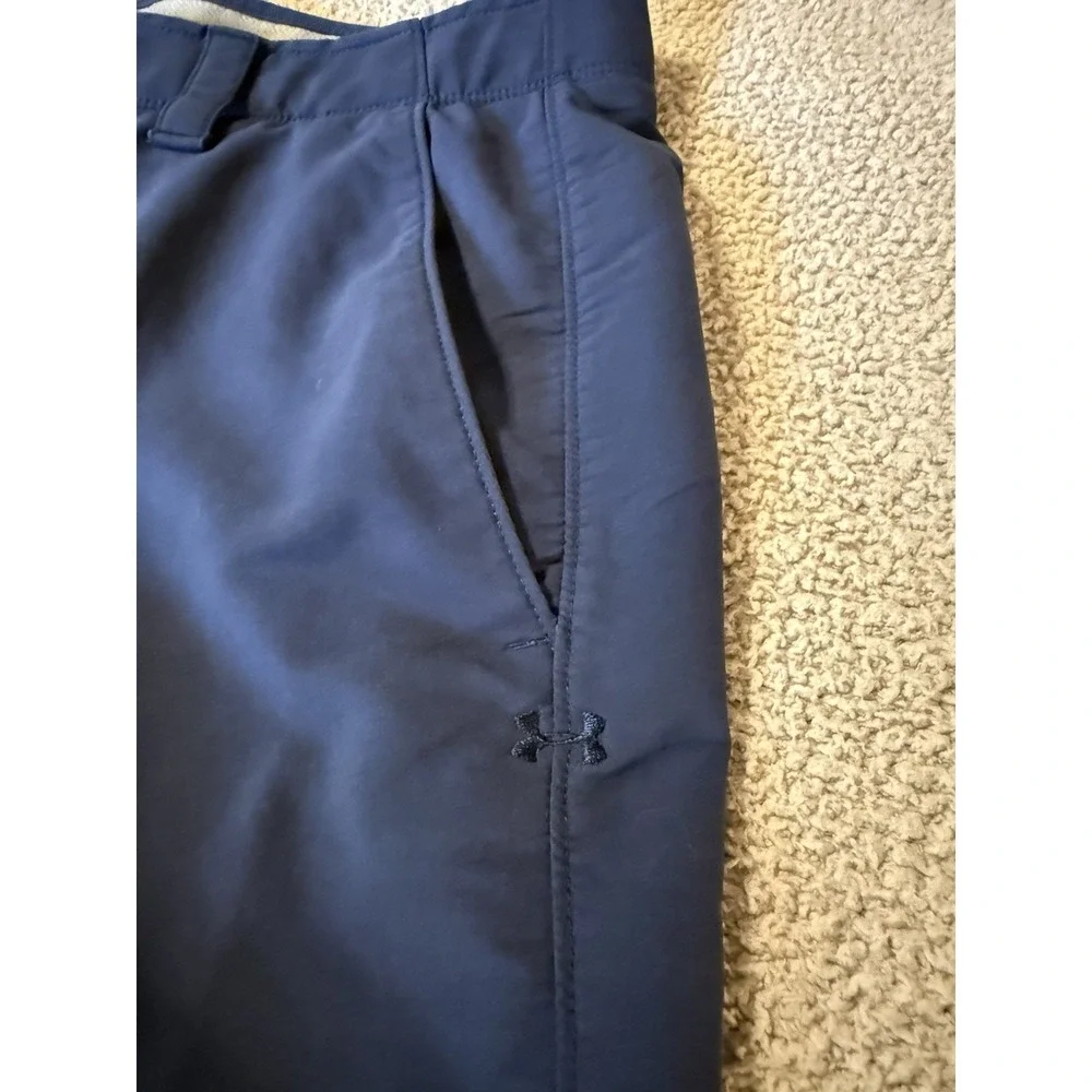 Under Armour The Match Play Shorts Blue Golf Stretch Loose Heat Gear Men 36
